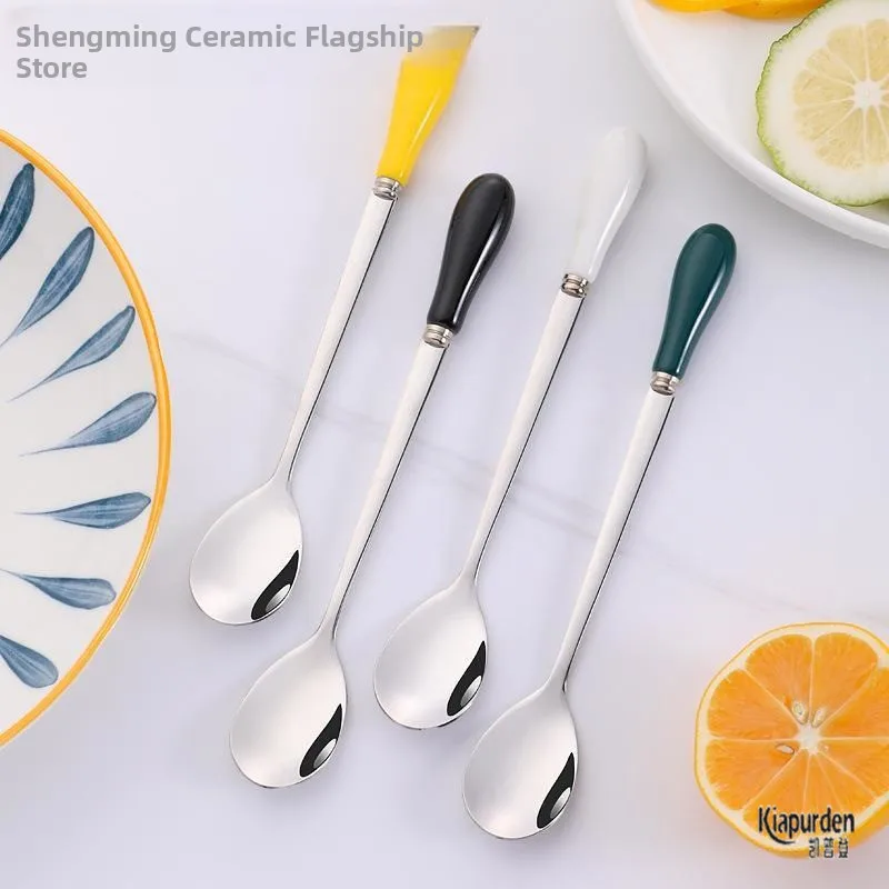 

Креативная ручка Cerc, кружки из нержавеющей стали 304, ложка для ресторана, бара, ложка для льда, кофейная ложка, ложка для тушения, обеденная утварь