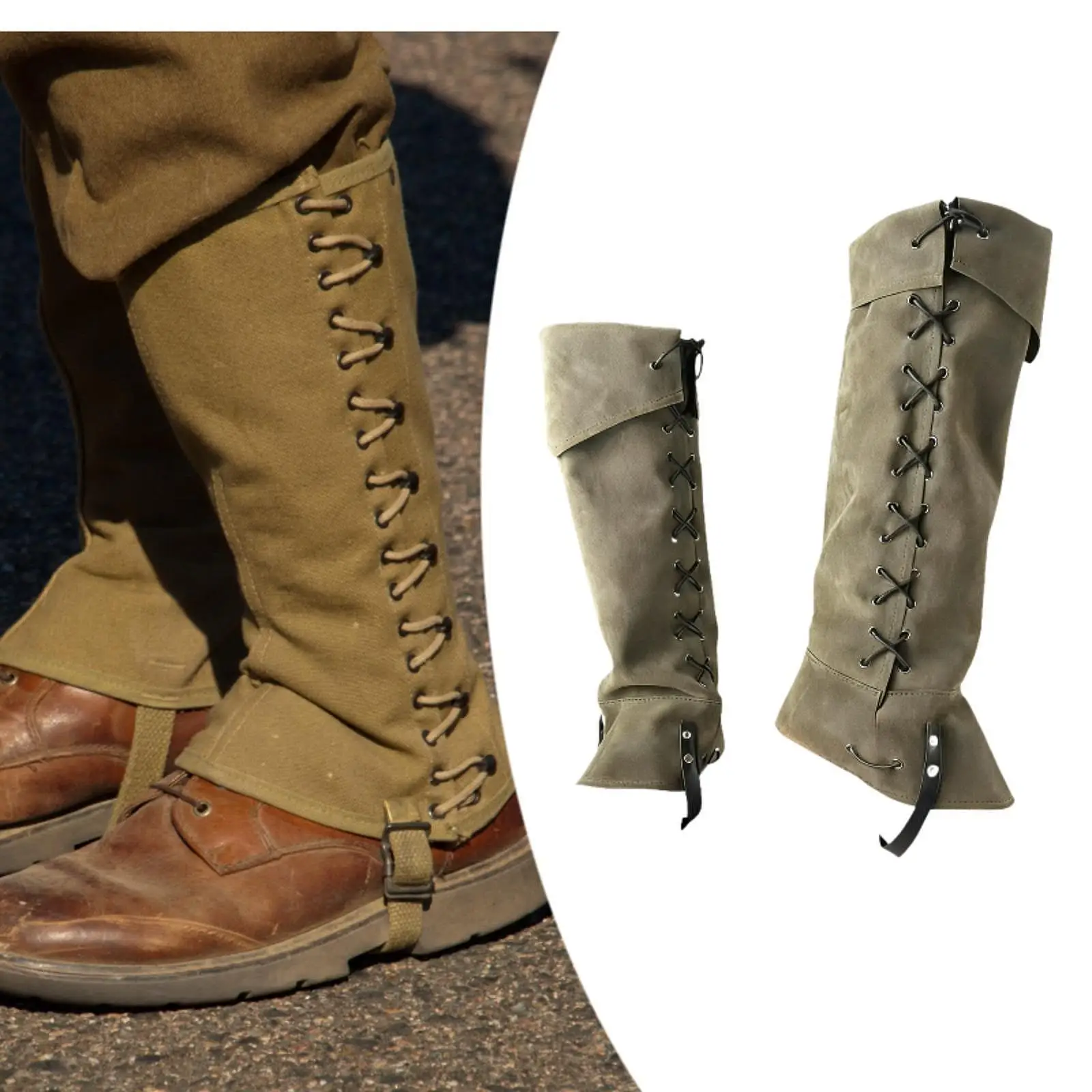 

Pirate Boot Covers PU Leather Halloween Steampunk Leg Covers for Themed Parties