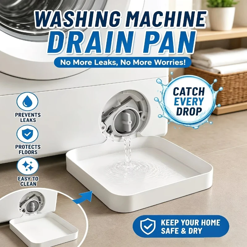 High quality Washing Machine Drain Tray Water Catch Box Leak Proof Pan For Drum Washer Floor Protection