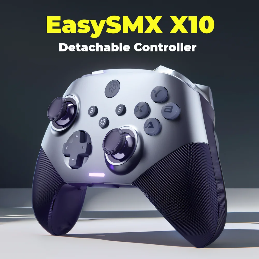 

EasySMX X10 Wireless Gamepad Mechanical Bluetooth Controller Compatible with PC/Switch/Phone/Steam, Gyroscope Motion Hall Effect