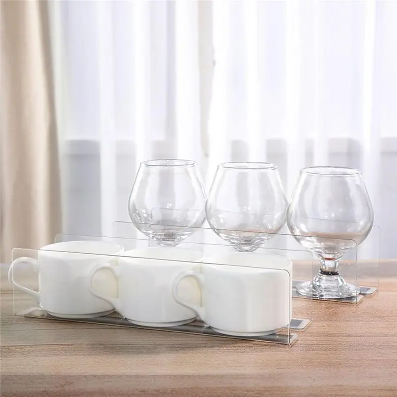 ABZW Clear PVC Plastic Magnetic Shelf Dividers 10 Pack 12Cm Tall L-Shaped Separators For Wire Shelving In Closets