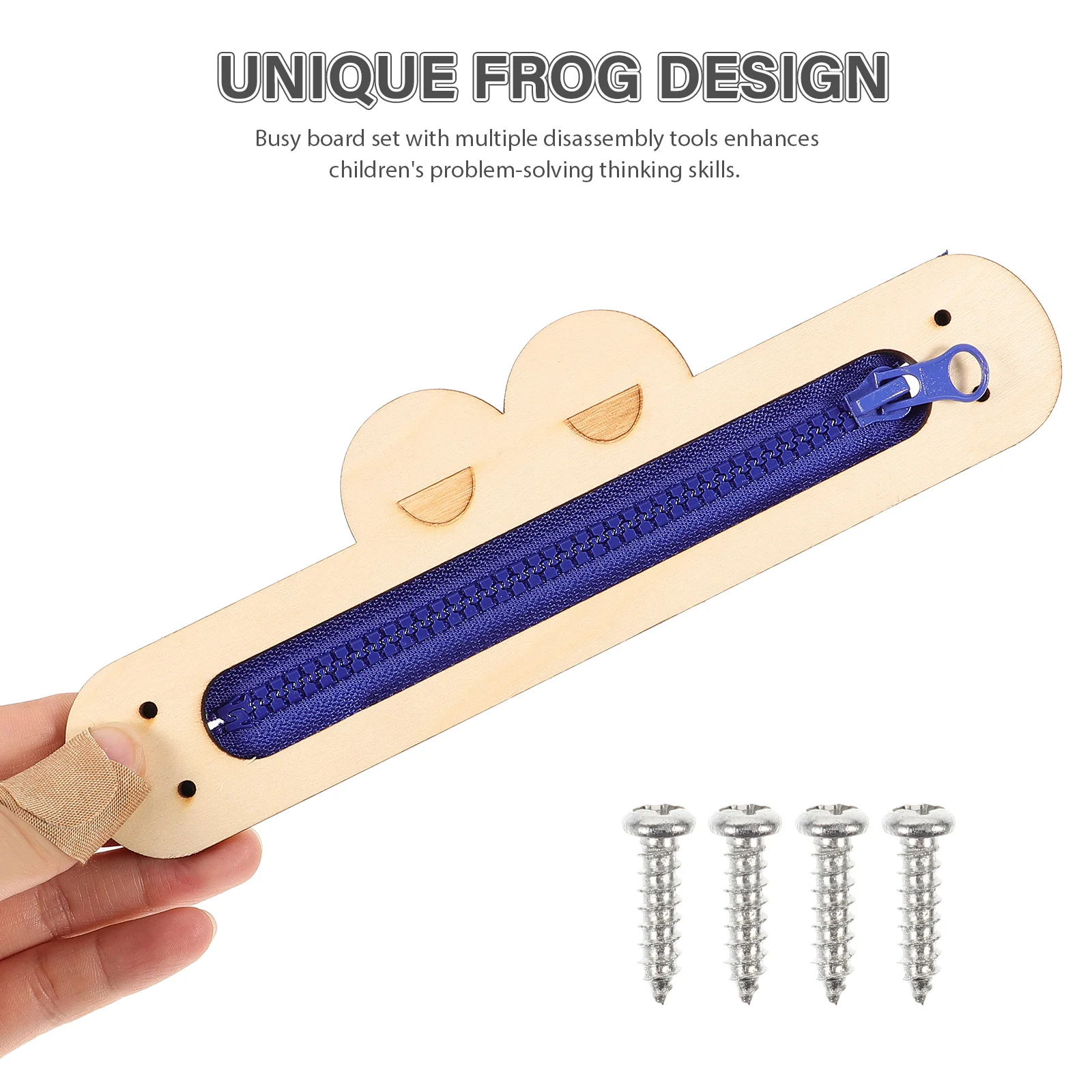 لوحة خشبية مشغولة للأطفال، لعبة تعليمية تفاعلية على شكل ضفدع وسحاب للنشاط الحسي، لعبة تعليمية للأطفال الصغار، ألغاز للأطفال