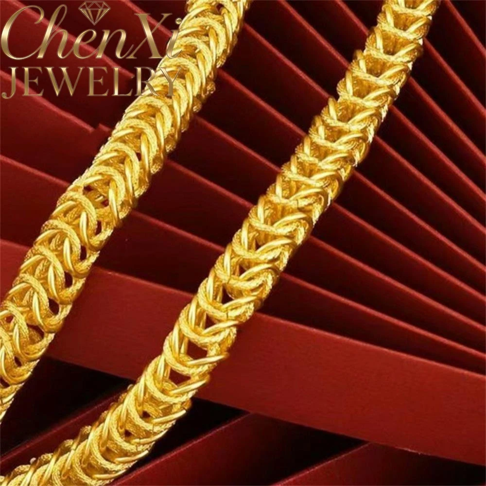High-end Sand Gold Dragon Bone Necklace Luxury Quality Fashion Fine Jewelry Exquisite Elegant Popular Charms Mascots Gift Young 4