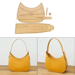 1Set Leather Handmade Pattern Hand Fashion Underarm Shoulder bag Kraft Paper Leather Template DIY Craf 25x20cm