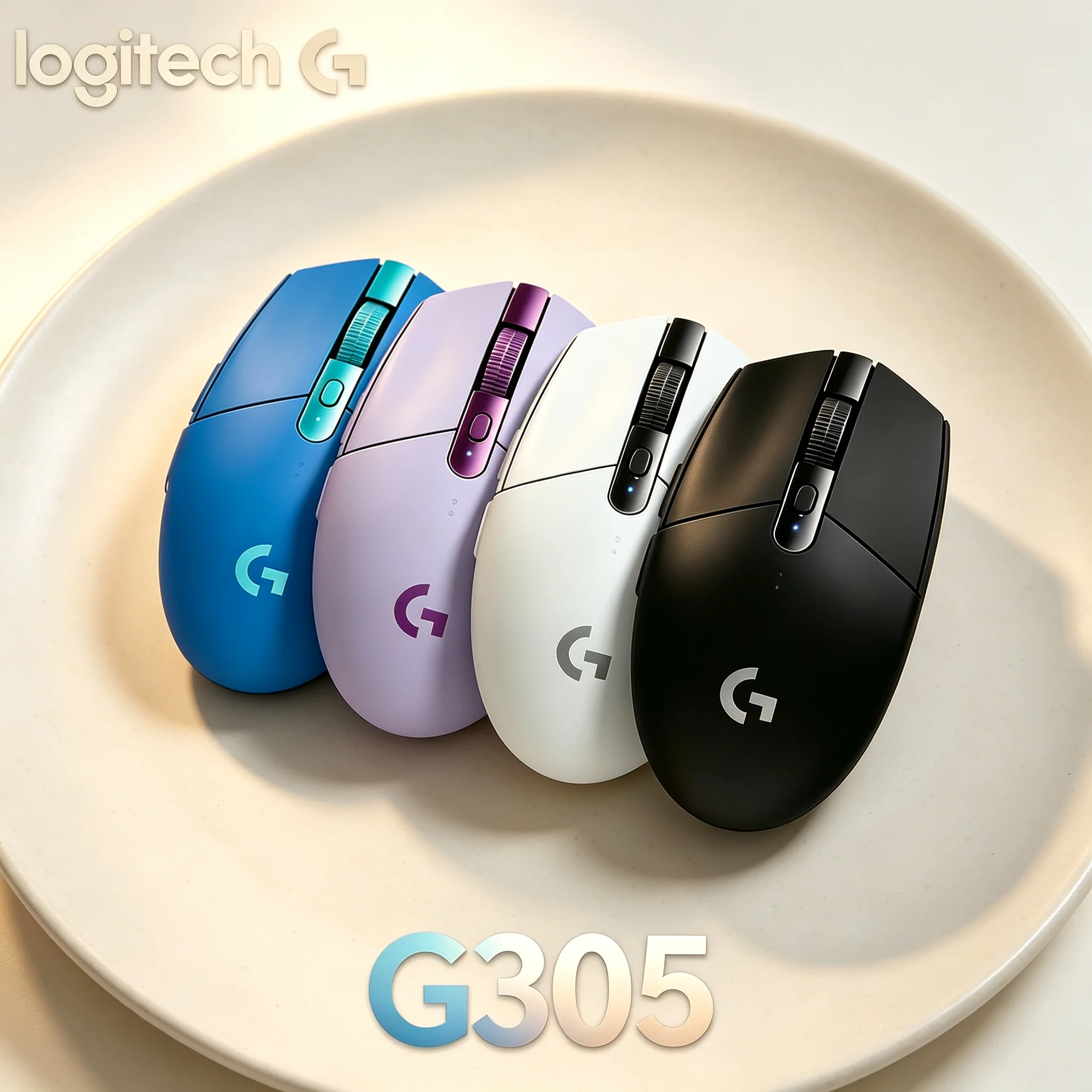 Logitech G305 Multi‑Colour Wireless LIGHTSPEED Gaming Mouse 250 Hours Battery High‑Accuracy Tracking For Esports Game Office Wor