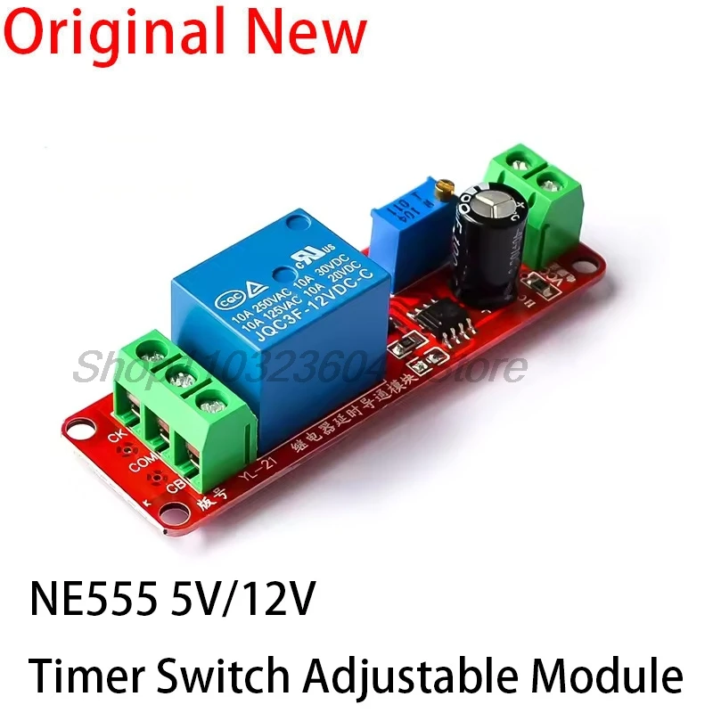 5PCS NE555 Timer Switch Adjustable Module Time delay relay Module DC 5V / 12V Delay relay shield