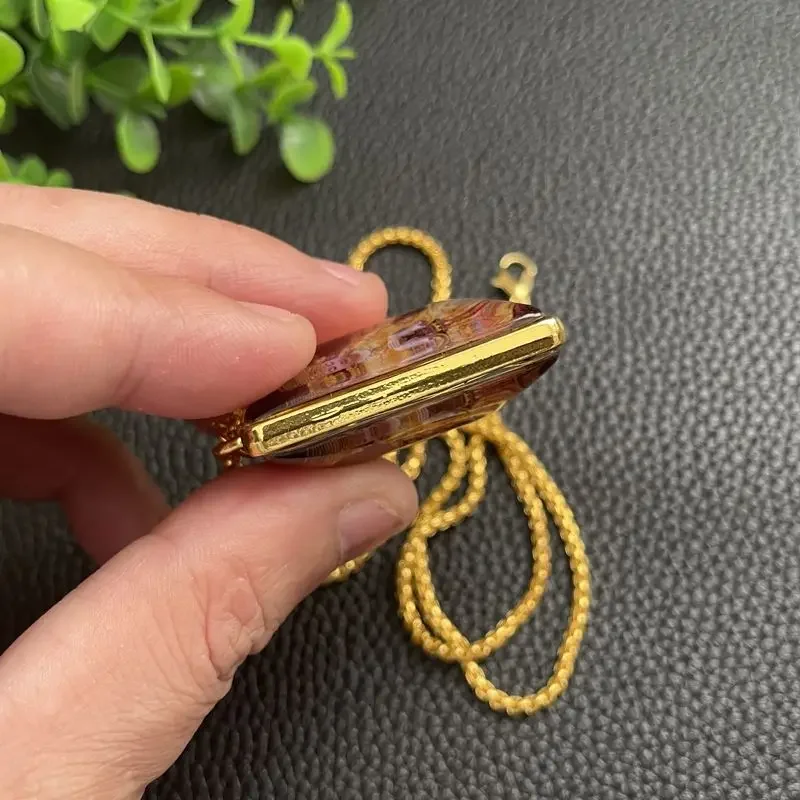 Goddess Matsu of the Sea Mazu Double-Sided Necklace Gold Pendant Men's and Women's Queen Mother Customized Exquisite All-Match