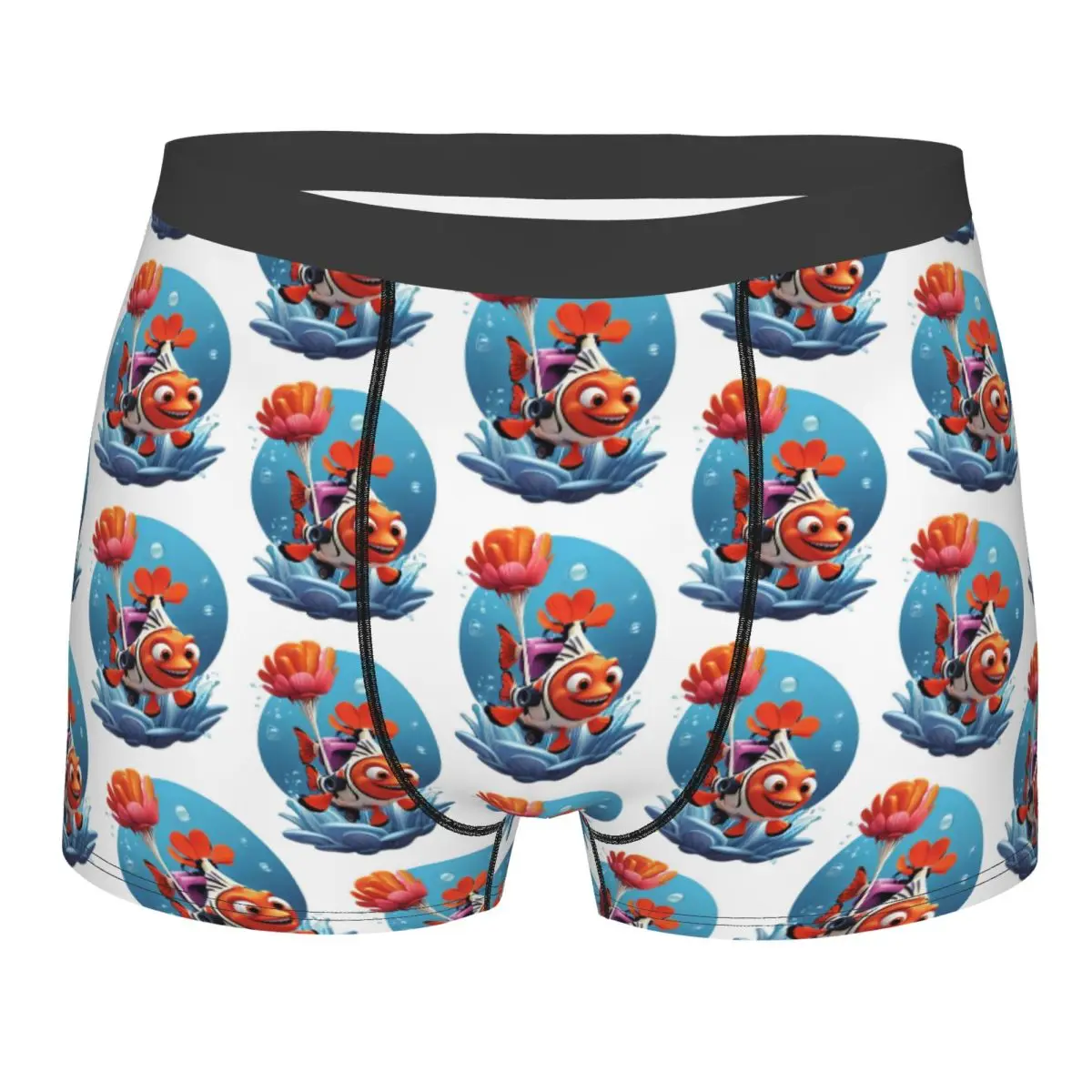 العثور على مخصص نيمو مارلين الملابس الداخلية الرجال المطبوعة الملاكم ملخصات السراويل سراويل تنفس السروال