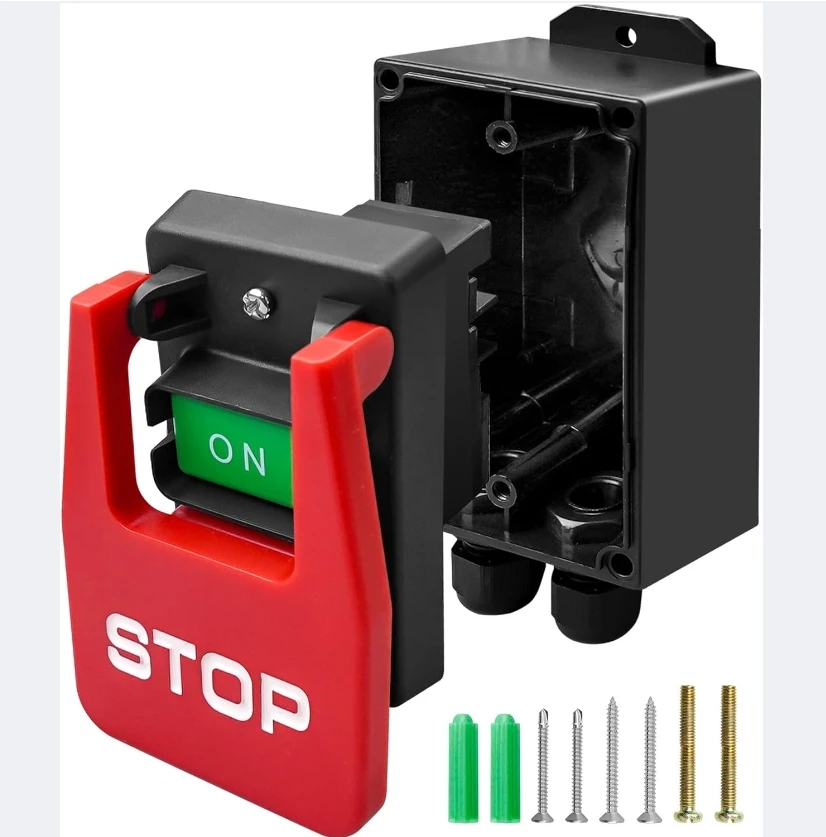 

Однофазный переключатель 120/230 В, механический переключатель, однофазный/трехфазный переключатель, безопасный выключатель питания 120 В, 2 л.с. для настольной пилы, инструмента