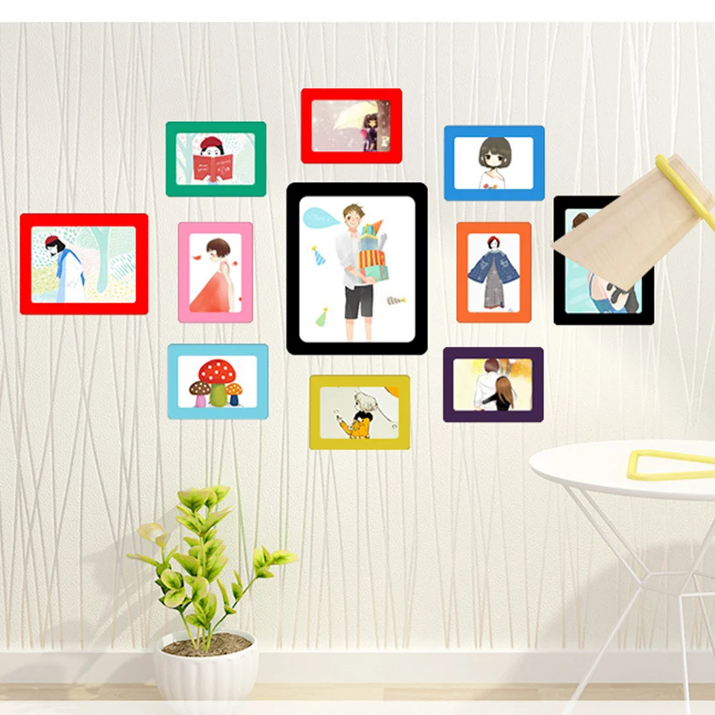 

Magnetic Photo Pvc Colorful Refrigerator Frame 6 Inch Purple Sturdy Wear Resistant Easy Stick Home Decoration Gift Frame