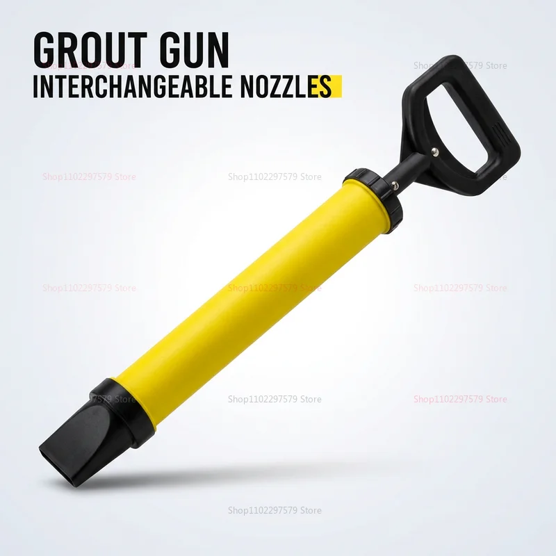 Home Bathroom Repair - Caulking Gun and Grouting Mortar Applicator