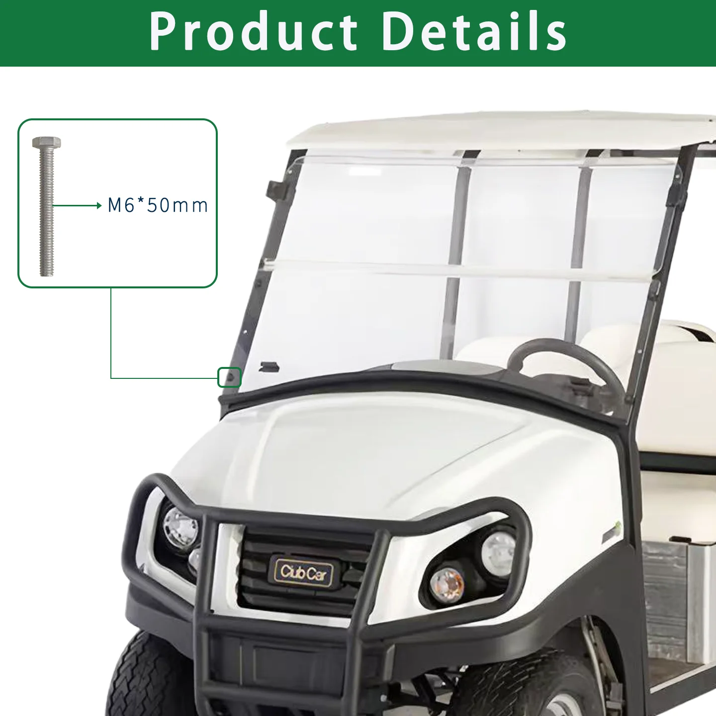 T Series Front Folding Windshield for Clubcar T Series Golf Cart Accessories