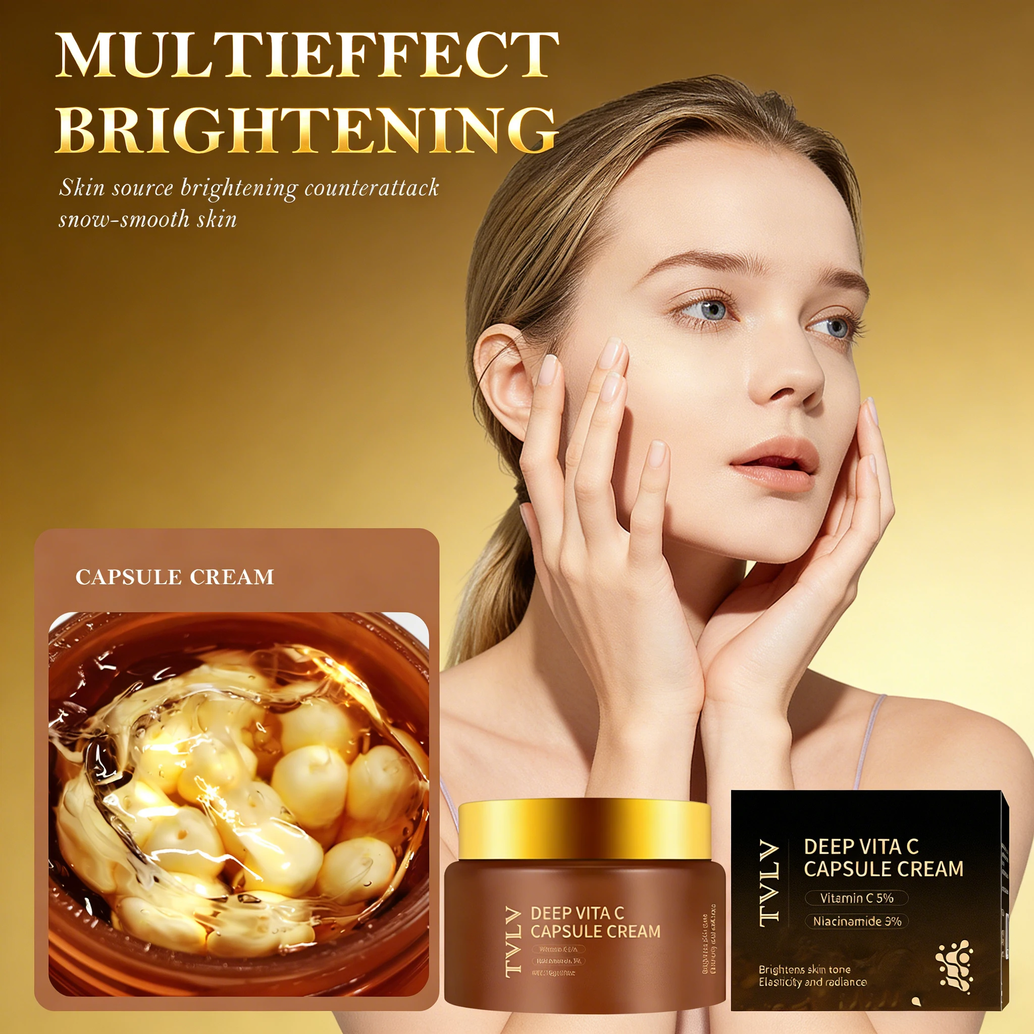 

Крем-капсулы Deep Vita C - многофункциональное средство для осветления, глубокого увлажнения и повышения эластичности кожи для сияющей и гладкой кожи