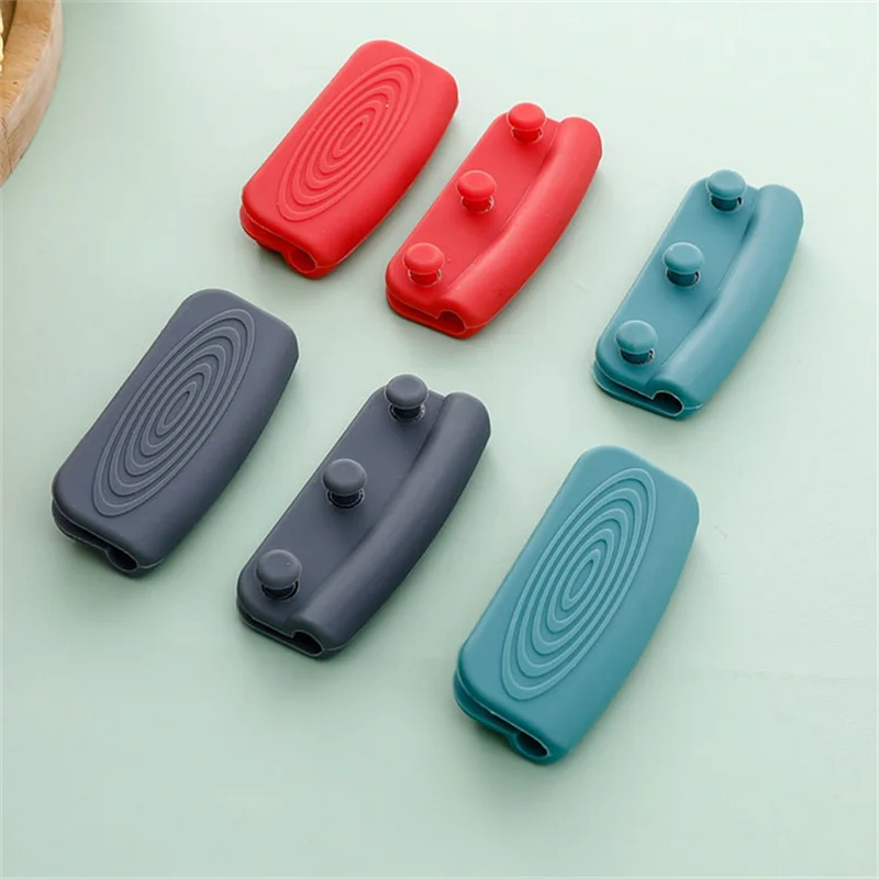 1 Pair Of Silicone Handles anti-scalding non-slip Silicone Pot Handle Cover Heat Insulation Handle Cover Kitchen Accessories