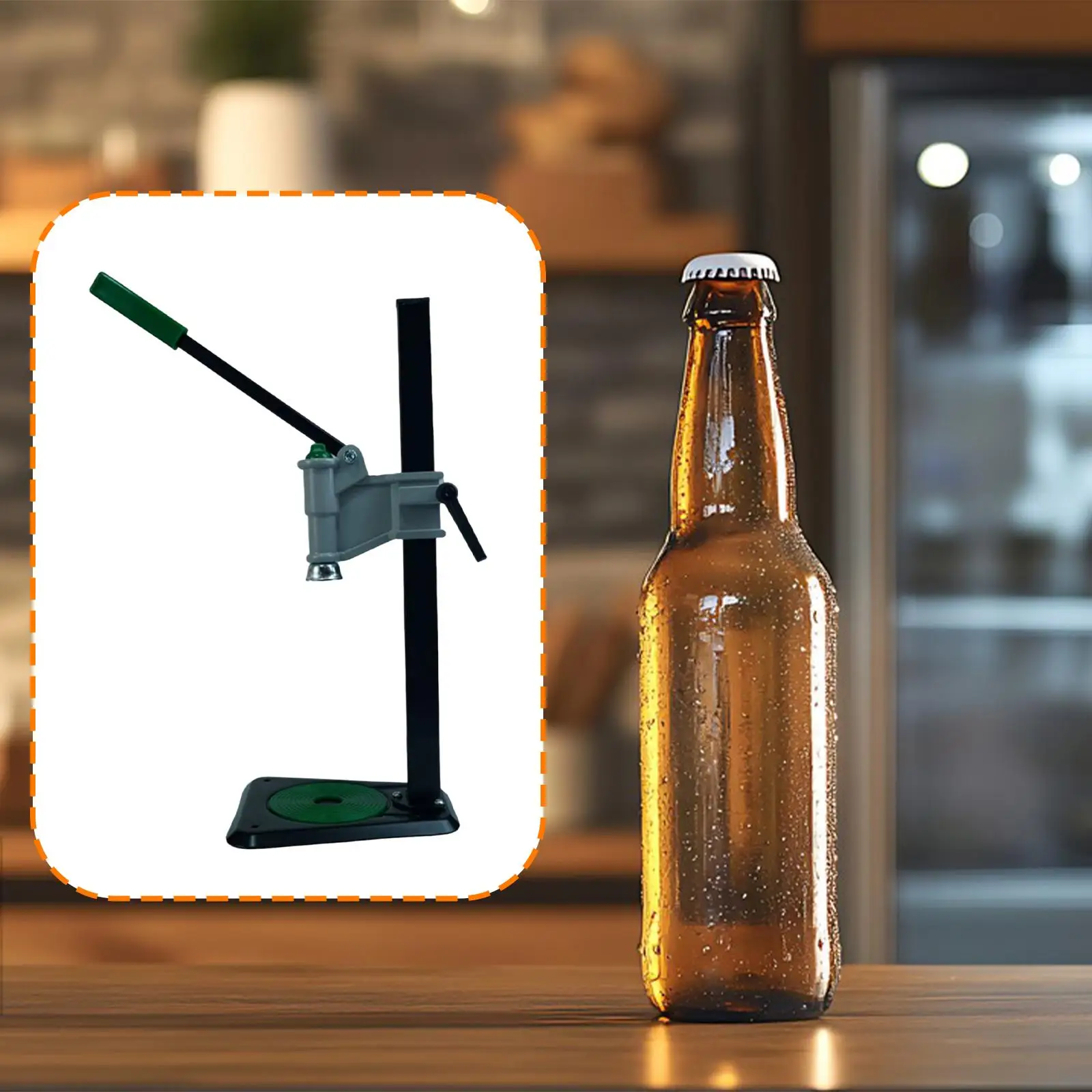 Manual Beer Bottle Capper Sealer Heavy Duty with AntiSlip Pad Manual Capper Tool Multipurpose Comfort Handle Stainless Steel
