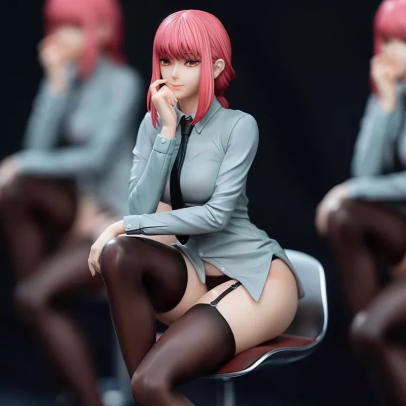 25cm Chainsaw Man Makima Figur Sitzend PVC Sammlerstück Statue Desktop-Dekoration Ornament für Erwachsene Anime-Fans Sammlerstück Geschenk