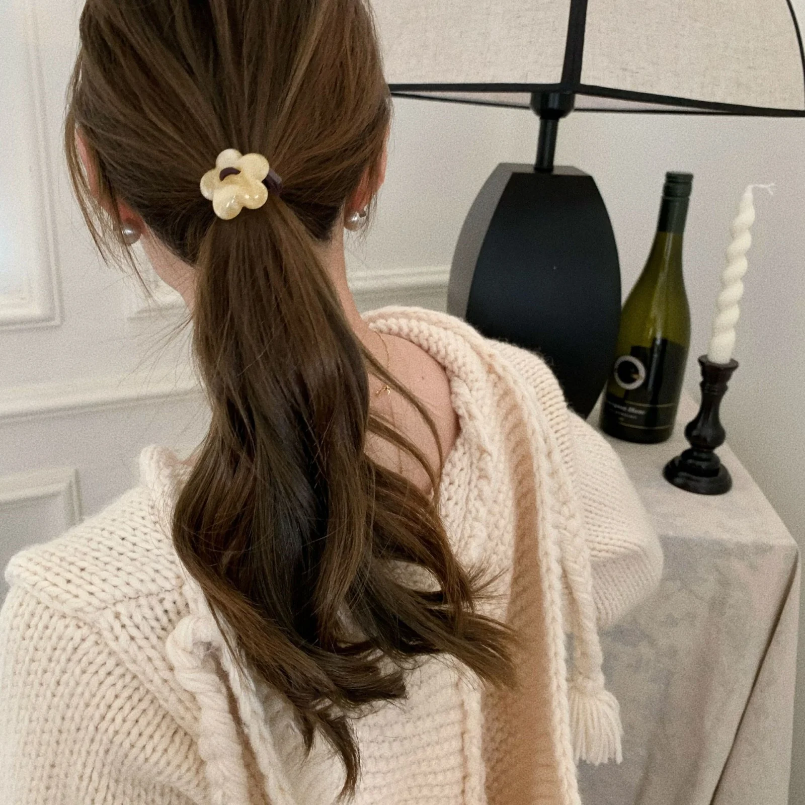 6-teiliges durchscheinendes Blumen-Haargummis-Set, bunte elastische Harzbänder, bezaubernder Haarschmuck, perfekt für Pferdeschwänze und Zöpfe – Detail 5