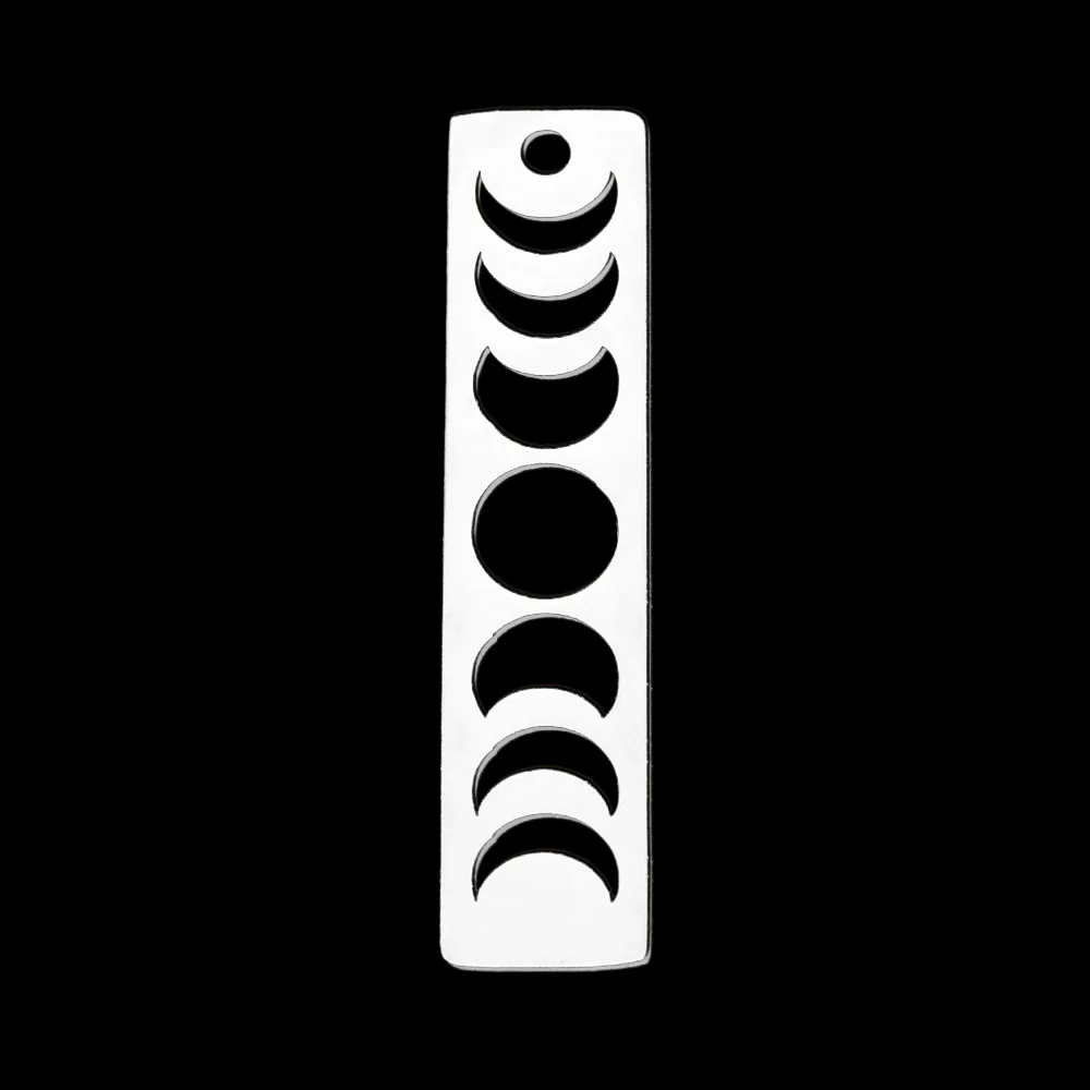 10pcs/lot 316 Stainless Steel Changing Moon DIY Earring Pendant Charm Wholesale Top Quality Pendants Custom Charms