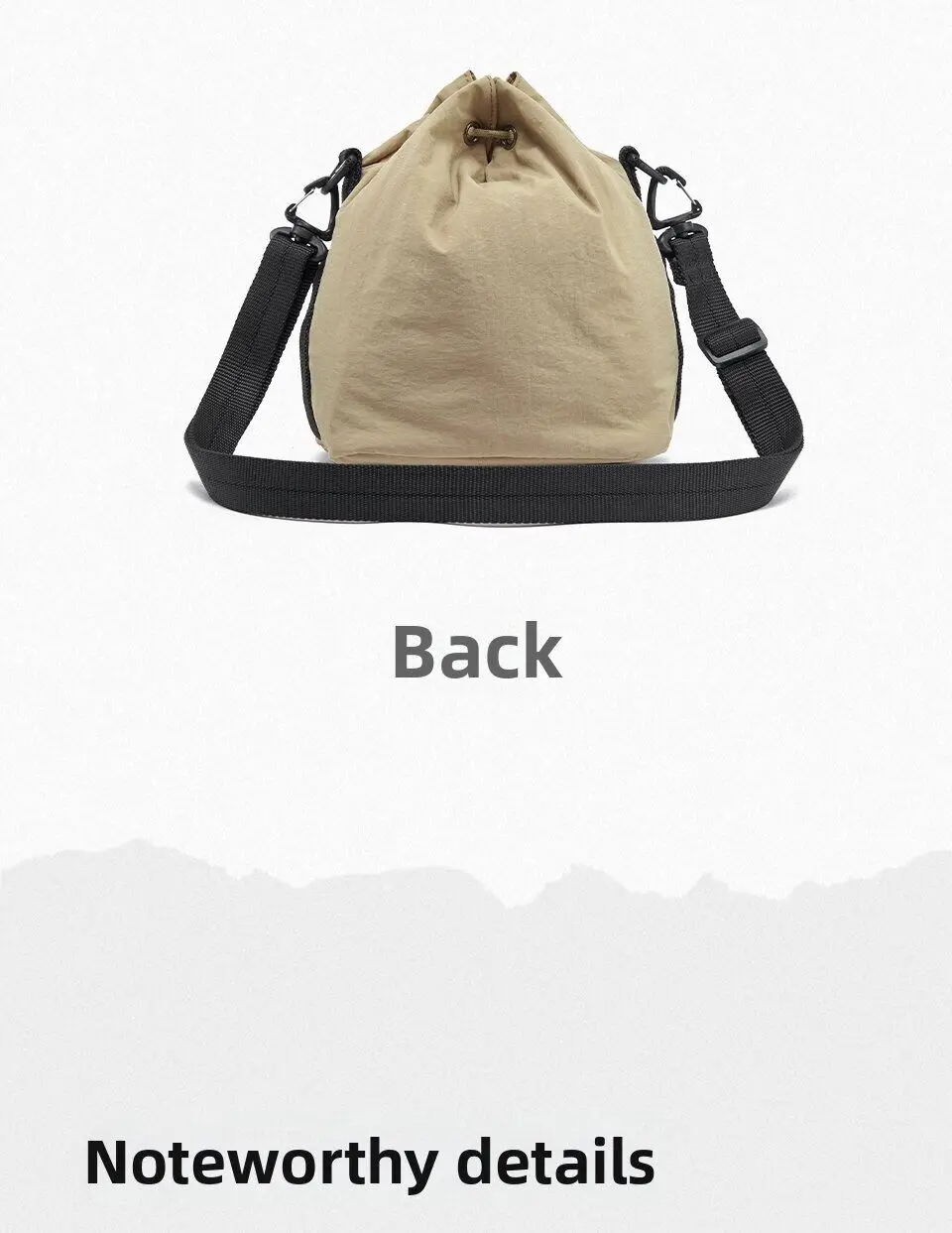 MOYYI Leichte Spiegellose Kameratasche für Outdoor-Wanderungen Lässige Umhängetasche mit Kordelzug und Inneren Flanell-Stofftaschen – Detail 13