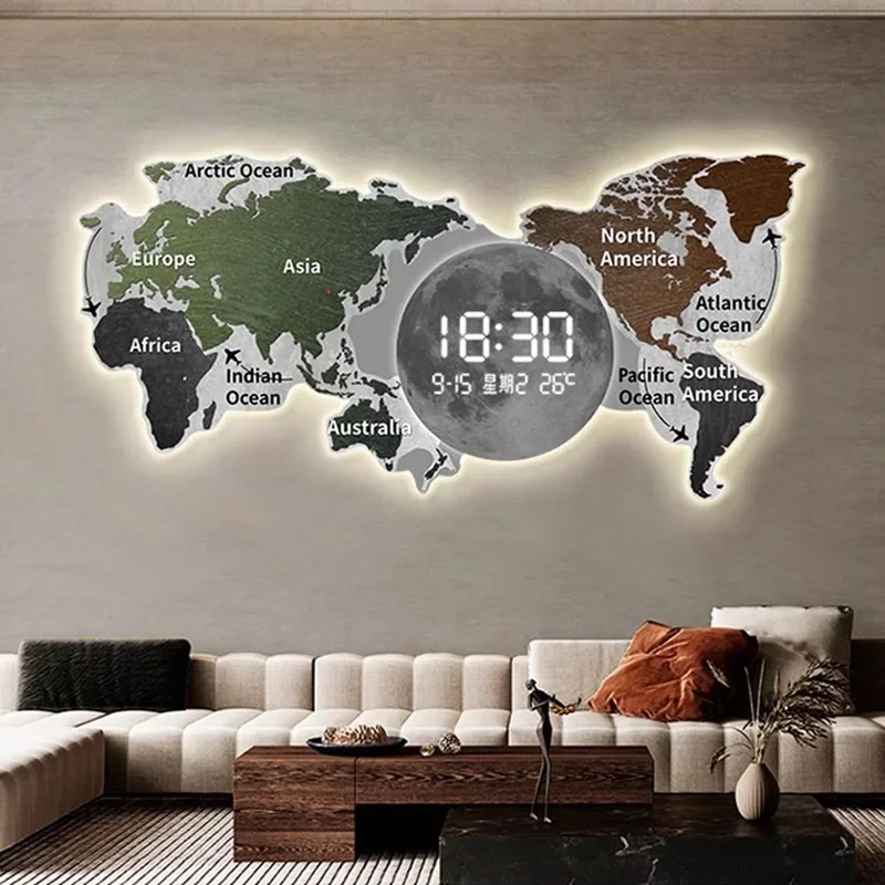 Nordic Restaurant Wall Clocks Art Mural Living Room Digital Luxury Wall Watch Modern Aesthetic Reloj De Pared Home Decoration