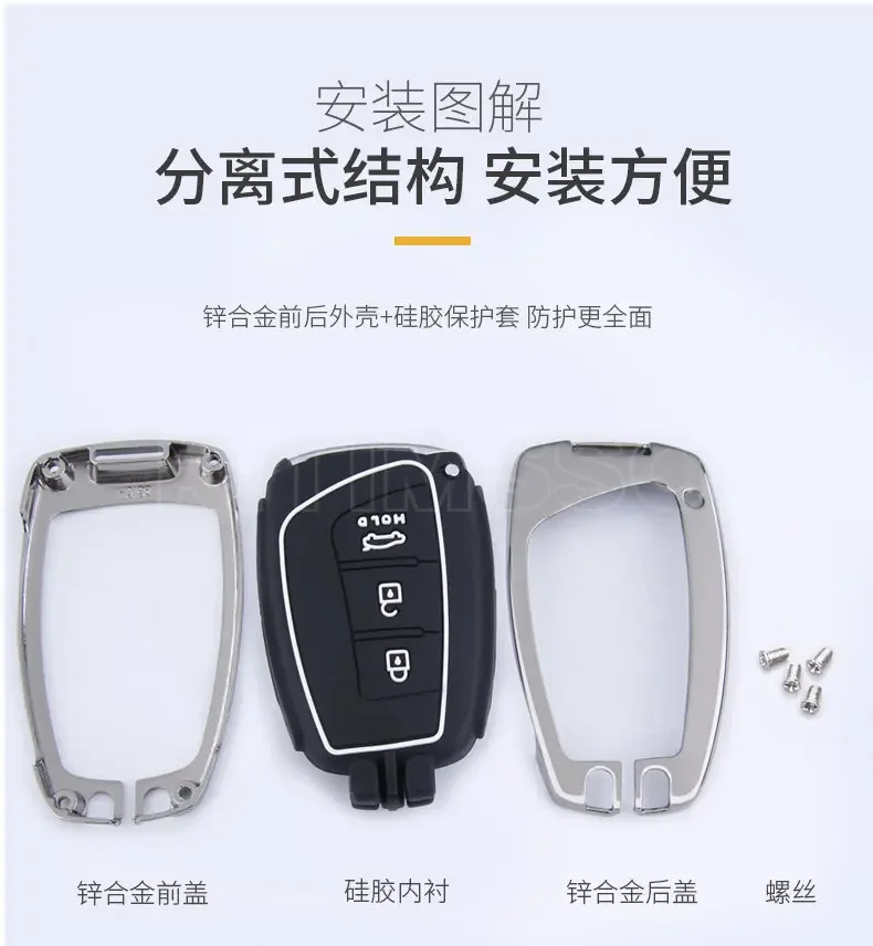 لشركة هيونداي العظمة سيدان جينيسيس G80 سانتا في 3DM جراند سانتا في 2018 IX45 EQUUS Azera جديد سبائك الزنك غطاء مفتاح بعيد