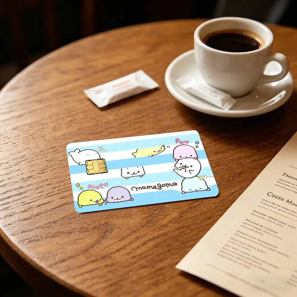 PINK Kawaii M-mamegomas CUTE  Credit Card Public Transportation Cards Protective Sticker Waterproof Card Face Decoration