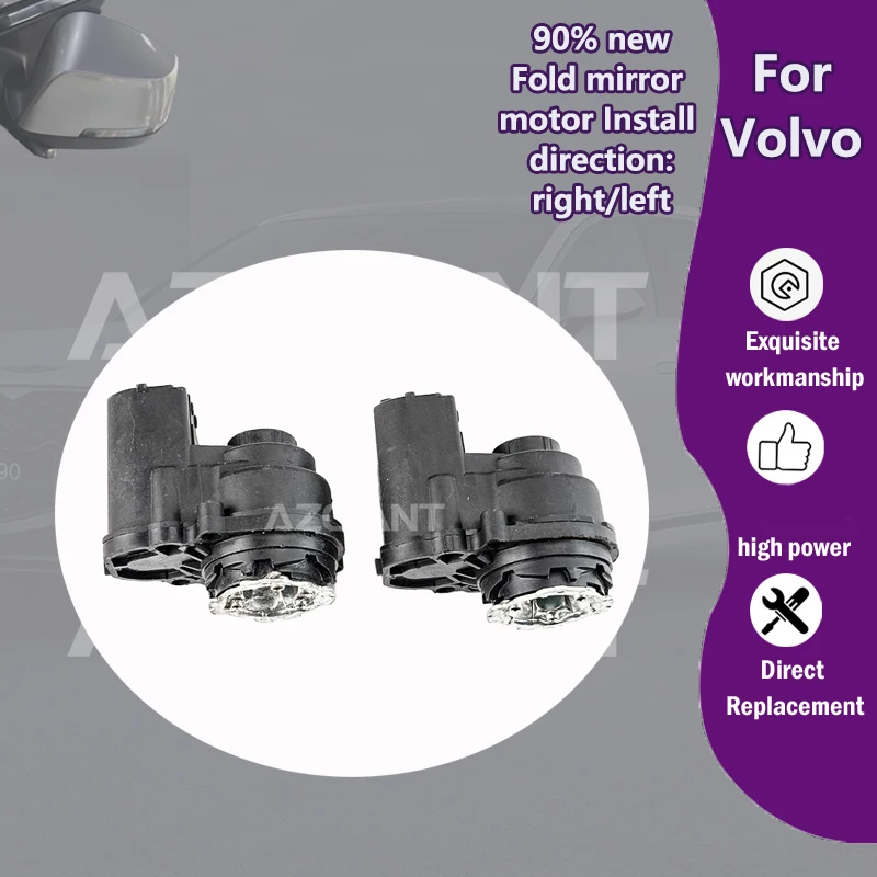 

AZGIANT For Volvo V90 D4 MK1/S90 II /S60 III T6 MK3/V60 MK2 Car power Rearview Reversing Mirror Folding adjust motor unit R L