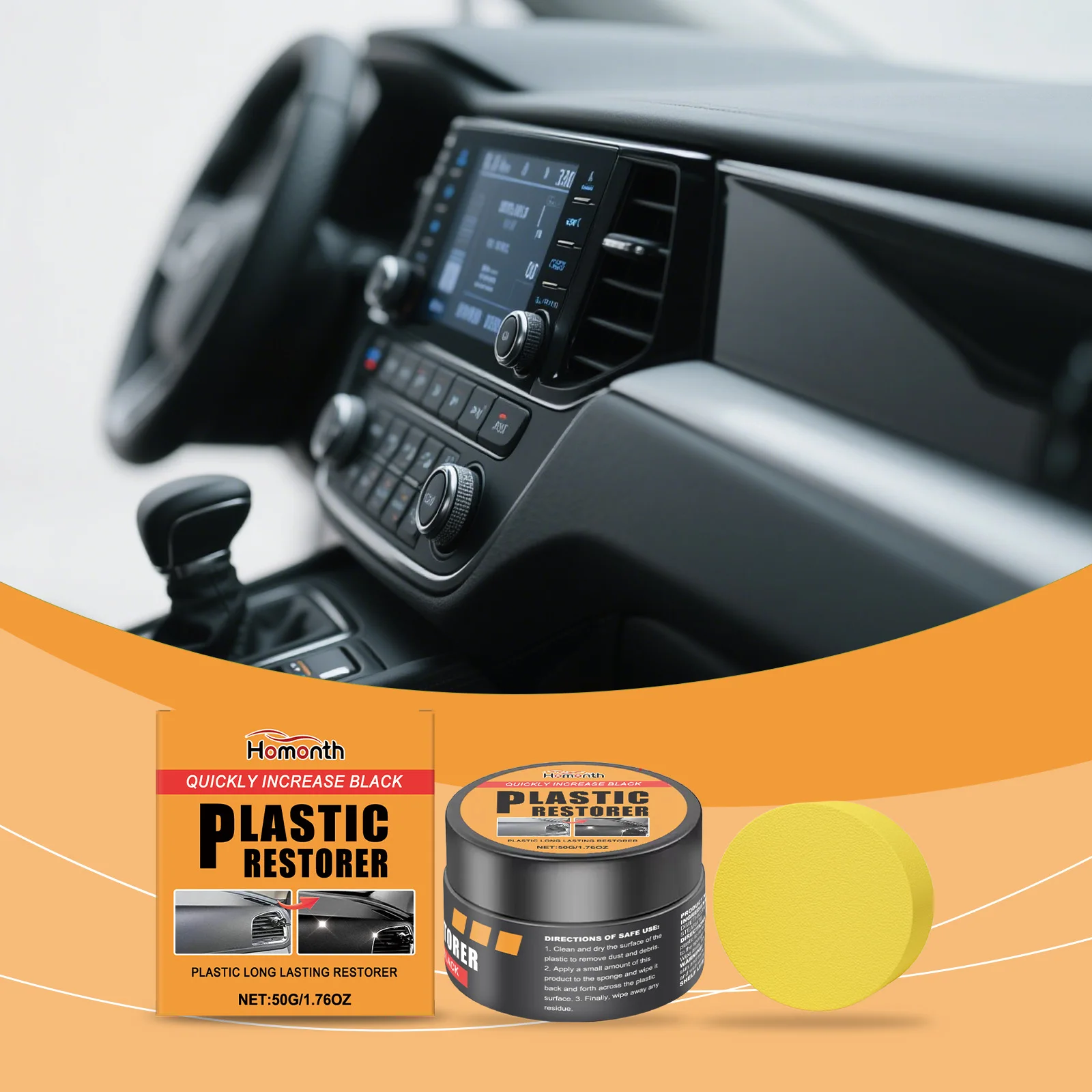 

Auto Interior Care Cream - Cleans Decontaminates Maintains Restores Gloss Polishes Surfaces Prevents UV Damage & Cracking