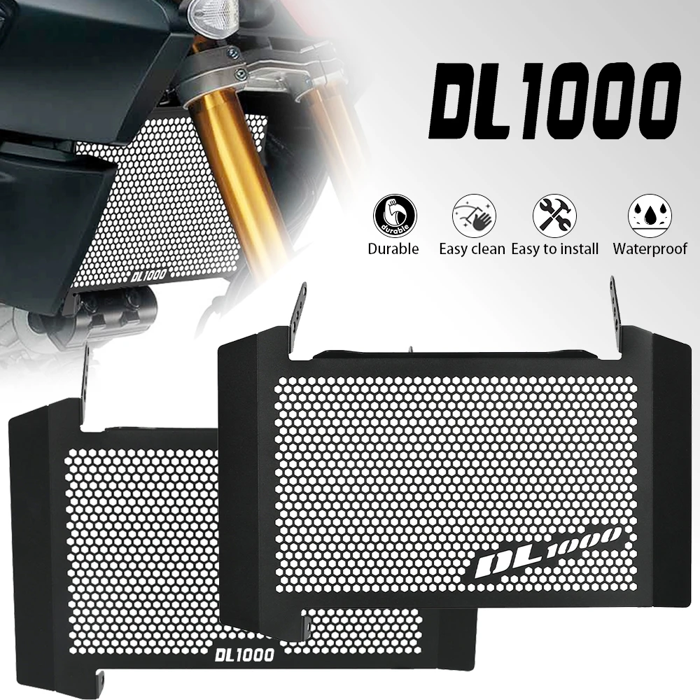 

For Suzuki DL1000 V-Strom 1000 Vstrom1000 V-STROM1000 DL 1000 Radiator Guard Oil Cooler Cover Protector Motorcycle 2014-2019 18