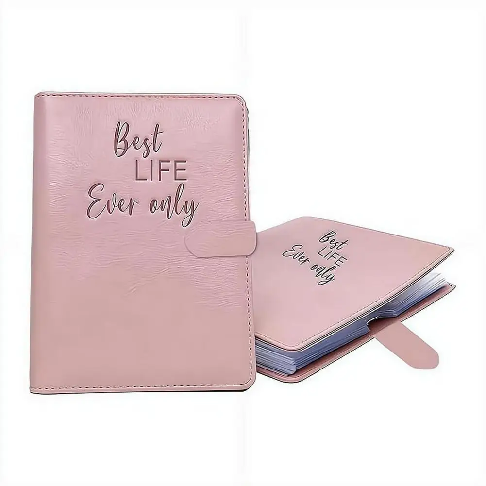 Passport Cover Holder Book Handbook PU Leather Notebook Holder for Women Men Adults Travelers for Work School Note Taking view 6