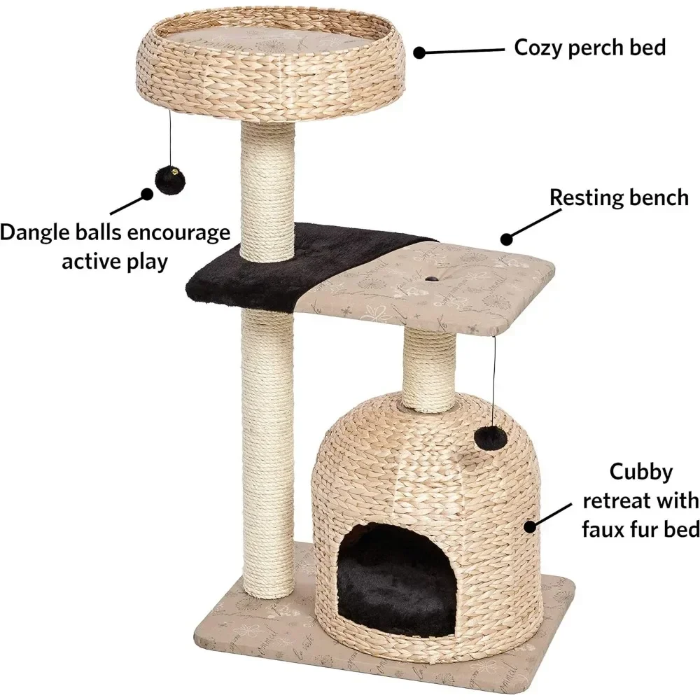 Cat Tree, Nest Cats Furniture Beds and Furniture Cats Pet Products Scratcher, Cat Tree