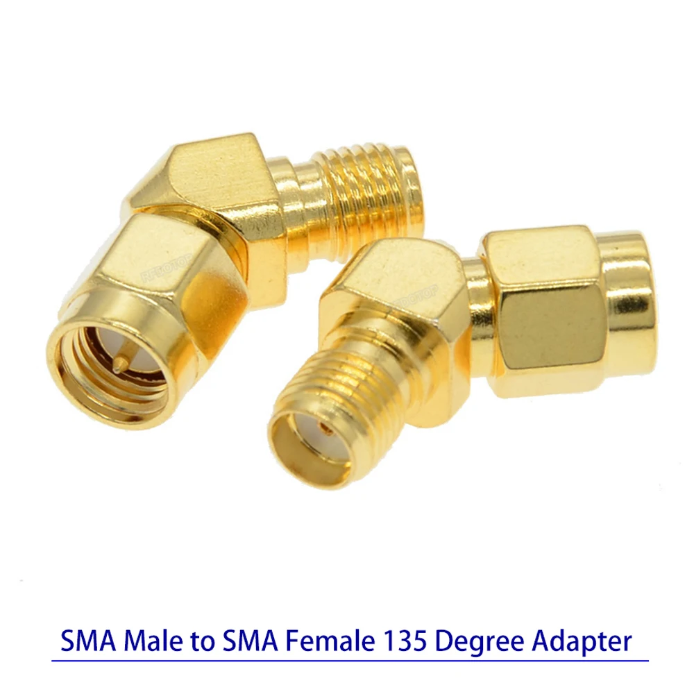 2PCS/Lot  SMA to SMA Male/Female 135 Degree Adapter Connector for FPV Race Goggle Antenna Converter  High Quanlity