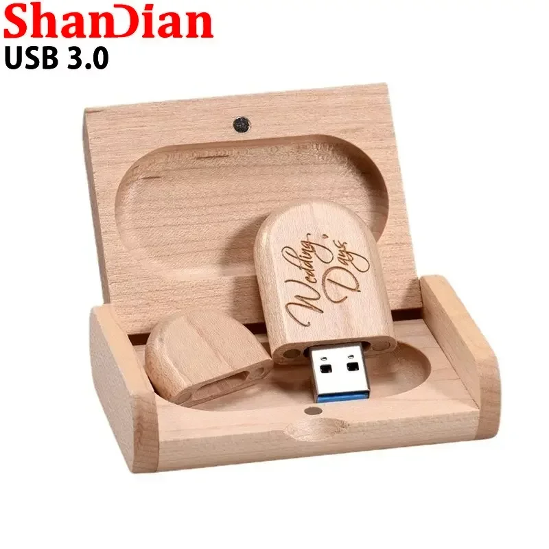 Imagem -03 - Flash Drive de Madeira com Logotipo Memory Stick Presentes de Casamento Memory Stick Usb 3.0 Flash Drive 64gb 128gb 32gb 10 Pcs Lot