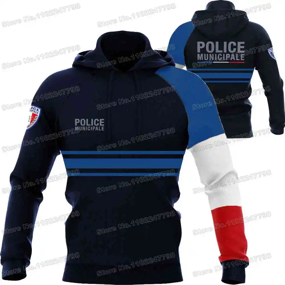 2024 France Municipal Police Hoodies French Sweatshirt Men Tracksuit Streetwear Winter Casual Pullover Jackets Unisex Coats