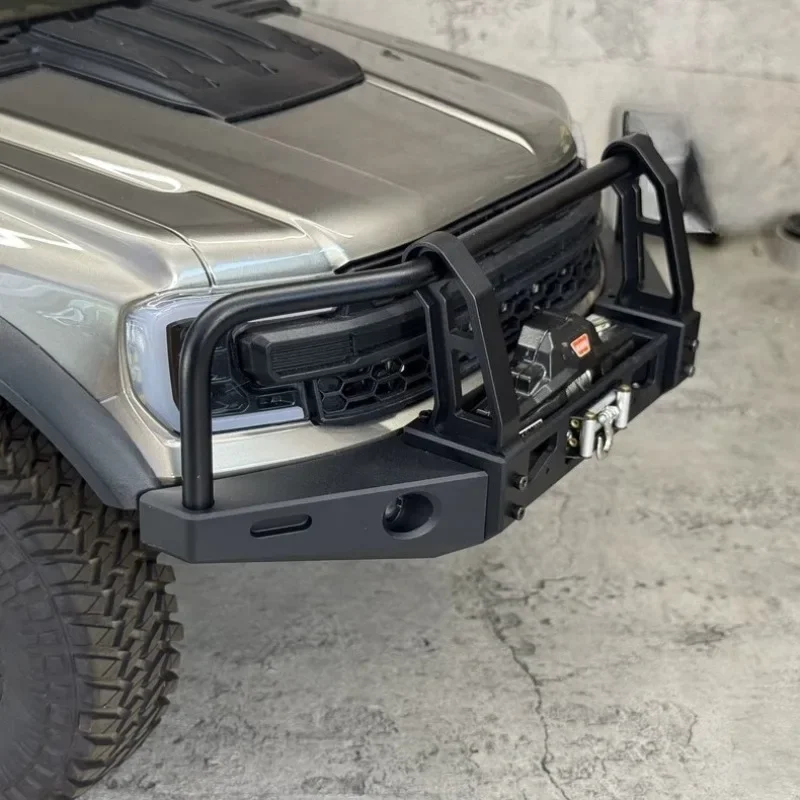 Damage-Free Install Metal Bull Bar Front Bumper for CROSSRC EMO X7 XL4 1/8 Scale RC Crawler 6061 Aluminum Alloy Upgrade Part