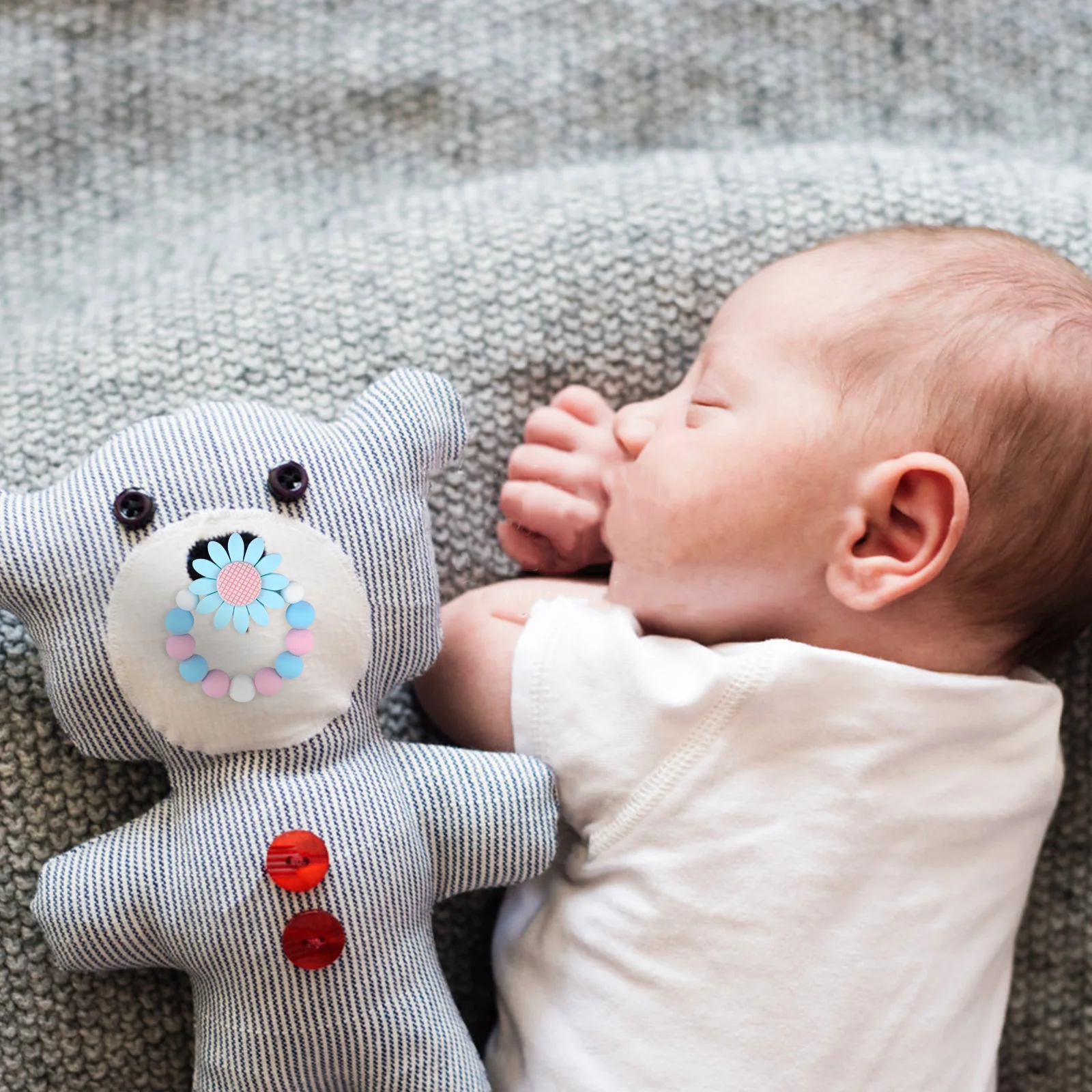 

Безопасный силиконовый прорезыватель для младенцев, жевательный инструмент для облегчения боли, шлифовальный инструмент для зубов, ручной натуральный сенсорный самоуспокаивающийся инструмент
