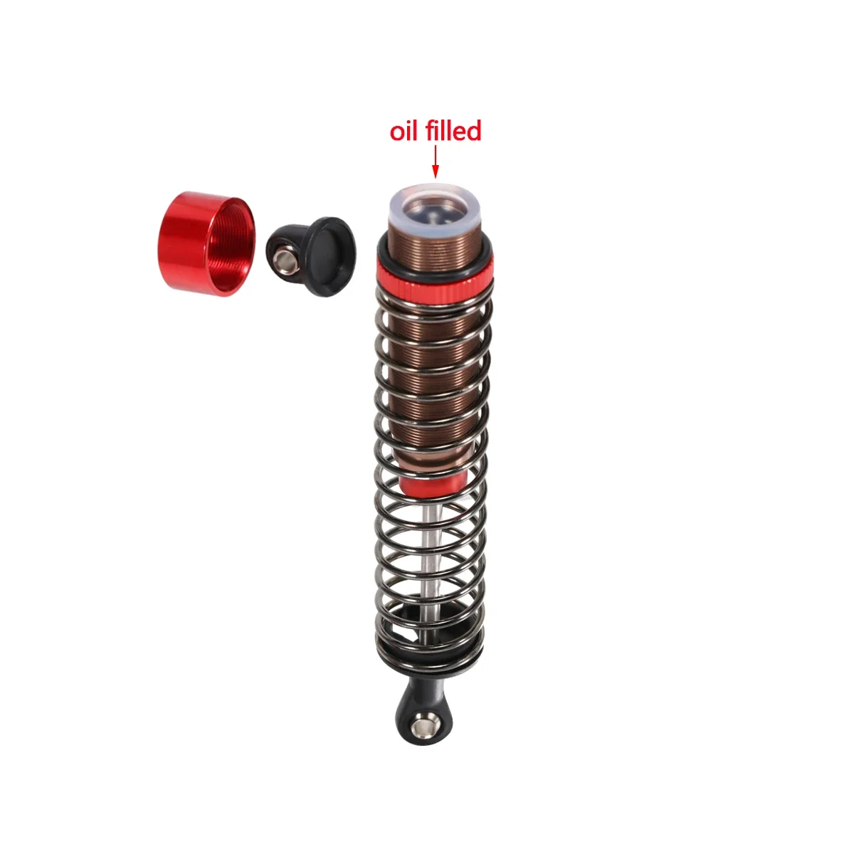 Alumínio Threaded Shock Absorber, Peças de Atualização, 1:10 RC, Na estrada, Touring Drift Cars, Buggy Truggy, Monster Trucks, 52mm-120mm