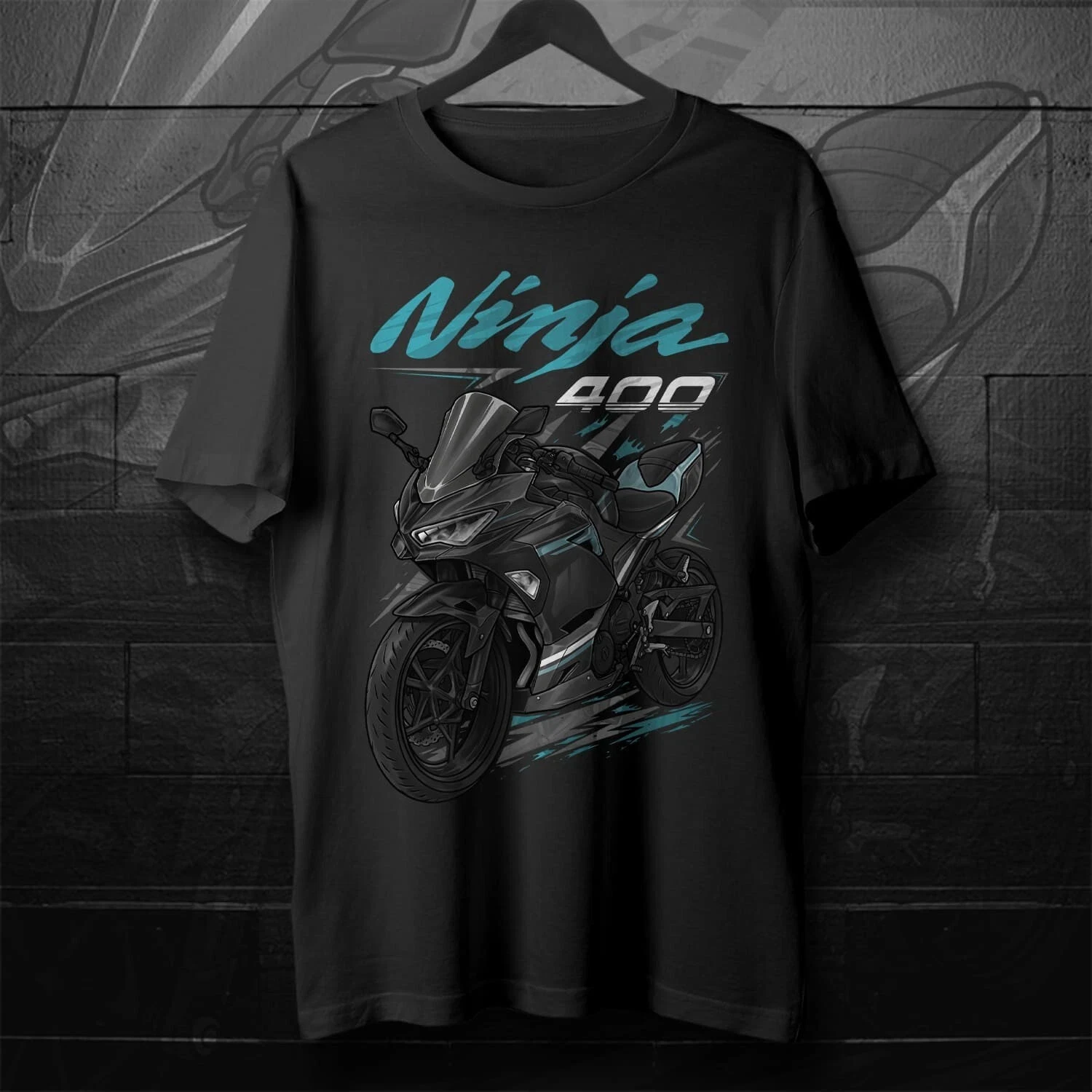 

2025 Summer Cotton Round Neck Short Sleeves for Men Women Ninja 400 2018-2023 T-Shirt, Motorcycle Tee for Riders