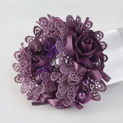 Beautiful Hair Band Headwear Tight Long Lasting Lace Flower Girls Hair Scrunchy  Bun Hair Ring High Elastic