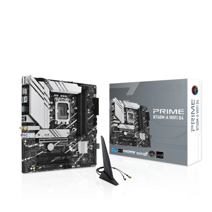 New PRIME B760M-A WIFI D4 Motherboard CSM DDR4 PCIe 5.0 128GB PCIe 4.0 M.2 USB3.2 Gen2 Type-C for Desktop Gaming PC
