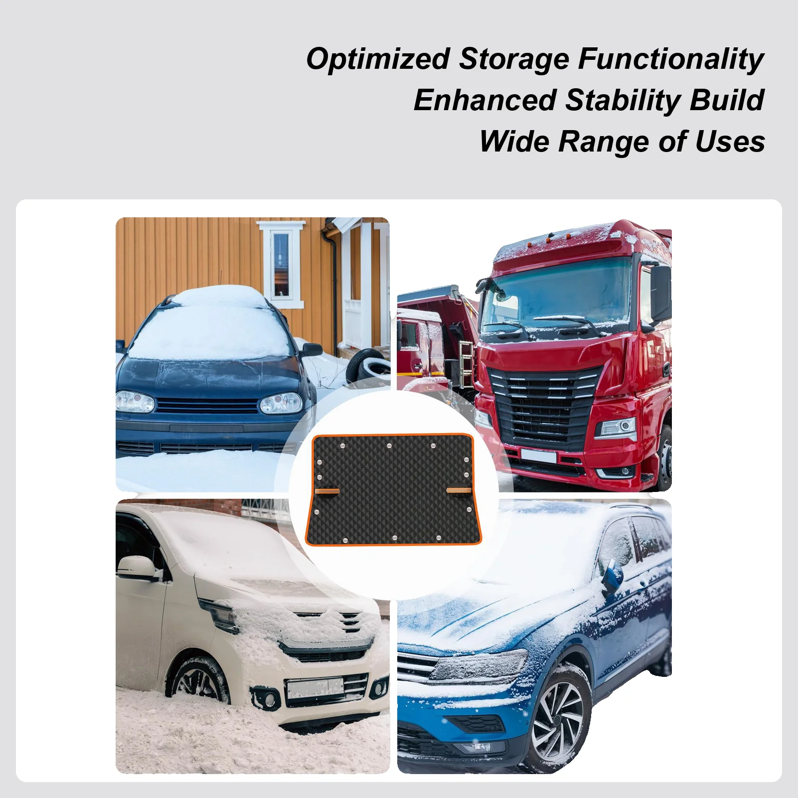 

Magnetic Snow Cover For Car Windshield Oxford Protector Windproof Car Windshield Snow Cover With Strap For Automotive Outside