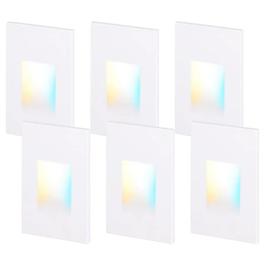 

5CCT 120V LED Step Lights, 3.5W 150LM 5100 Dimmable Indoor Outdoor Waterproof Vertical Stair Light, 2700K 3000K 3500K 4000K 5000