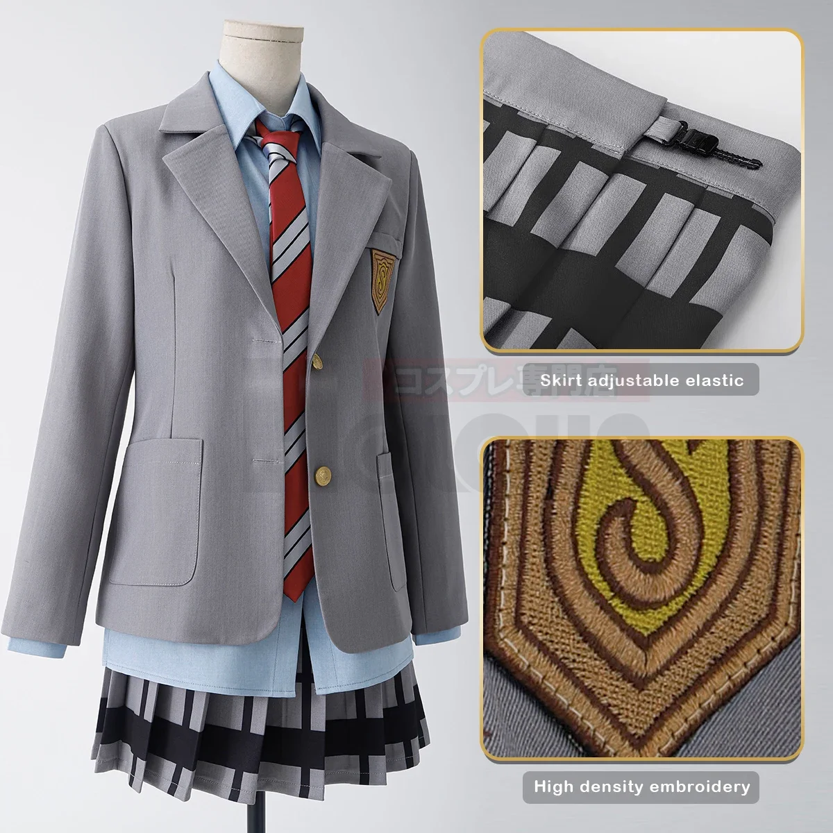 تأثيري كذبتك في أبريل أنيمي ميازونو كاوري أريما كوسي تأثيري حلي التطريز دعوى السراويل تنورة التعادل قميص كوس اتفاقية