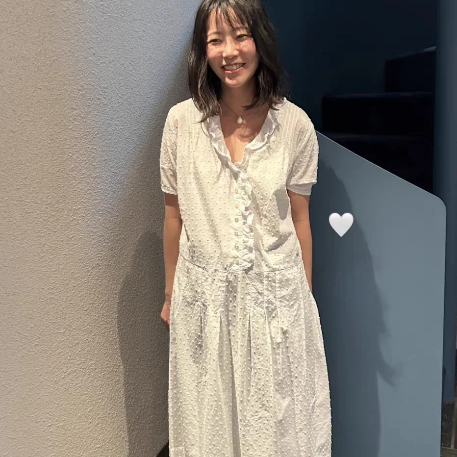 

Viplain Dongda Gate Retro Polka Dot V Neck Short Sleeve Shirt Dress Women's Casual Sweet Style Spring Fashion China Made