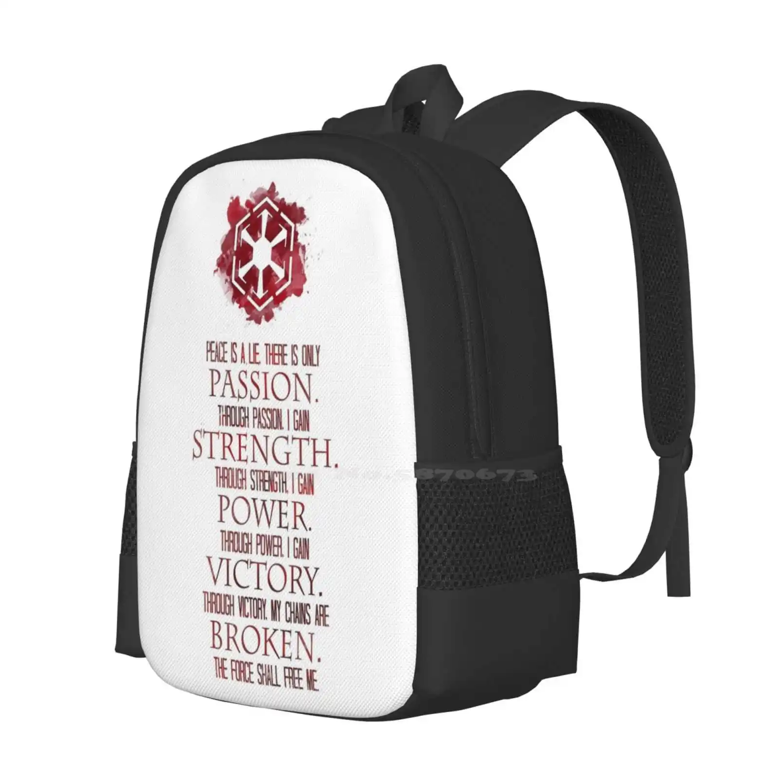 The Sith Code School Bag Big Capacity Backpack Laptop Sith Code Sith Symbol Sith Lord Sith Skin Sith Laptop Sith Tablet