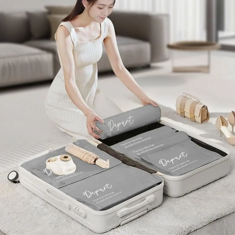 

2Pcs Oxford Cloth Vacuum Compression Bag Wear-resistant Save Space Vacuum Storage Bags Reusable Moisture-proof Hand Roll Bag