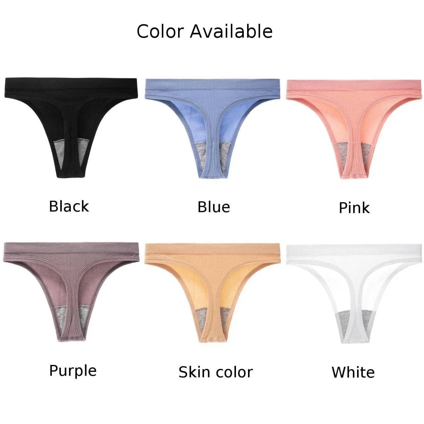 Women Sexy Plus Size Soft Cotton Underwear Thongs Breathable Lingerie G Strings T-Back Fitness Seamless Casual Ladies Thong