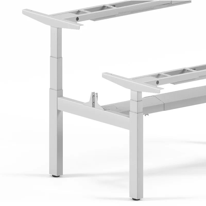 Modern Office Face to Face Lifting Computer Table Electric Adjustable Extendable Height Standing Desk Frame 4 Legs