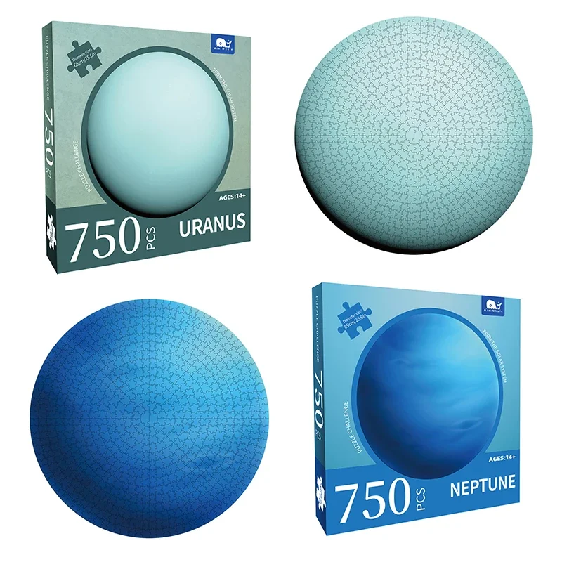 

750 шт. пазл с гороскопом, Высококачественные пазлы для взрослых, вызов урона Нептуна, Круглый пазл, серия солнечных батарей, украшения для дома