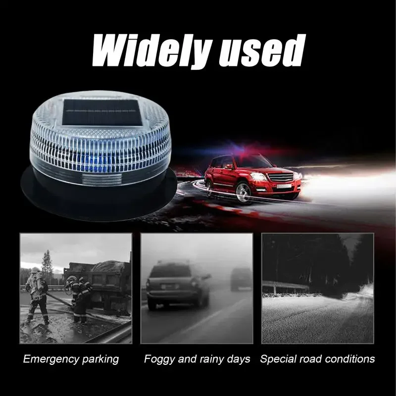 الطاقة الشمسية LED المغناطيسي تحذير ضوء سيارة شاحنة مركبة لاسلكية ستروب منارة مصباح يدوي إشارة الطوارئ ليلة الاستشعار وامض #4